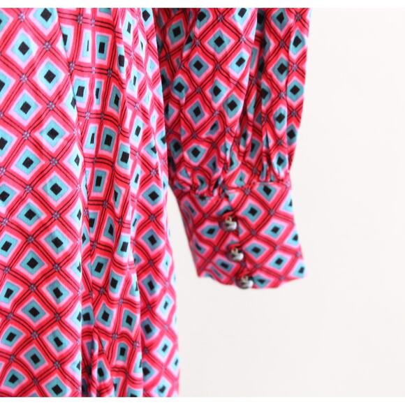 Free People It Takes Two Pop Combo Tie Waist Open Back Printed Dress Size M - Picture 8 of 8